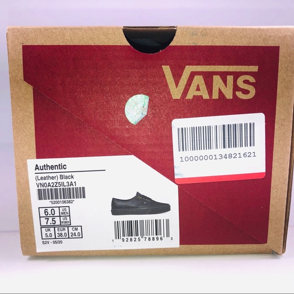 VANS Authentic Soft Leather Triple Black Sneakers - Picture 10 of 11